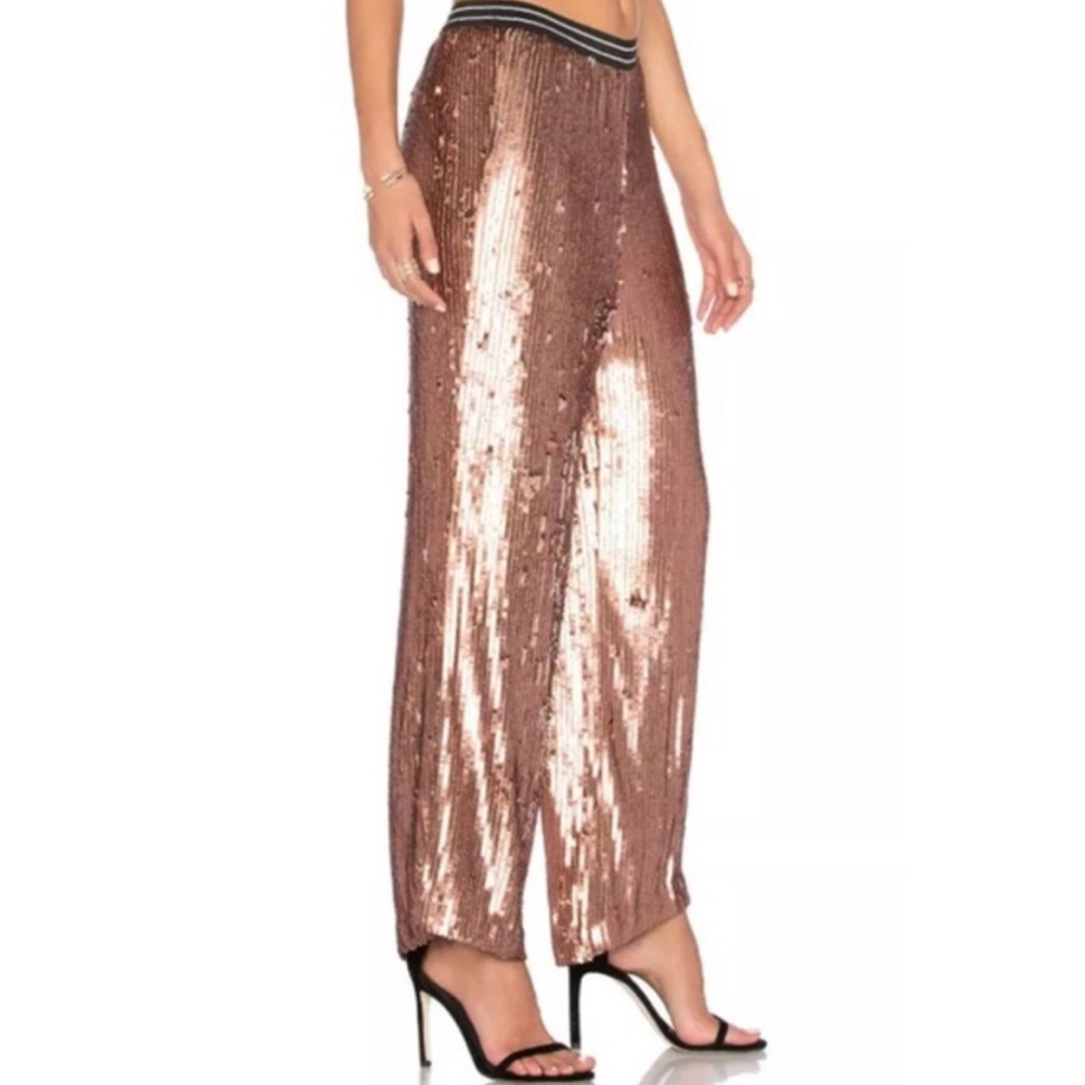 Free People Rose Gold Sequin Pants